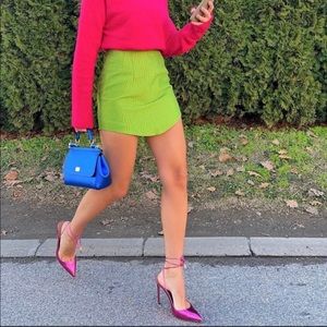 TEXTURED WEAVE MINI SKIRT